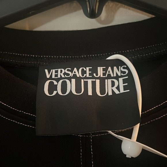 Versace Jeans Couture sunflower garland black/multicolor t-shirt - Picture 2 of 5